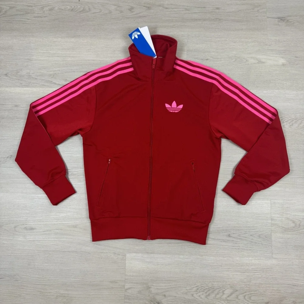 adidas Originals Firebird Loose Track Jacket Womens XXS Red Pink JW3665